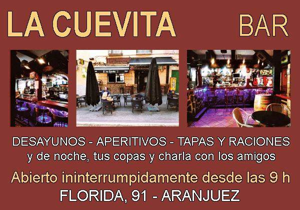 bar cuevita aranjuez
restaurante pikoteo aranjuez
restaurante la frontera aranjuez